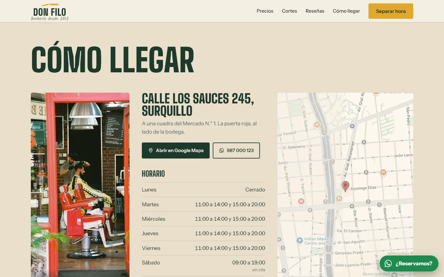 Cómo llegar: foto de la entrada, dirección, horario y mapa